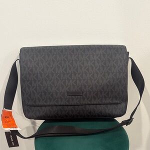 Michael Kors Dark Gray Logo Messenger Bag
